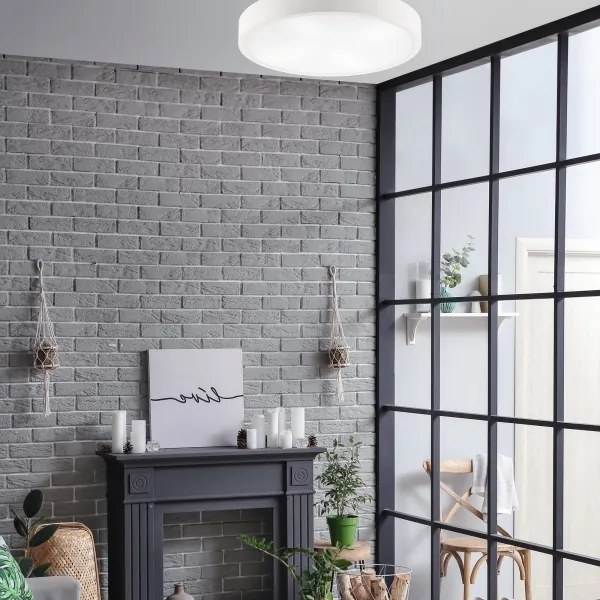 Stropné svietidlo NATURAL 4xE27/60W/230V ø 57,5 cm biela/borovica