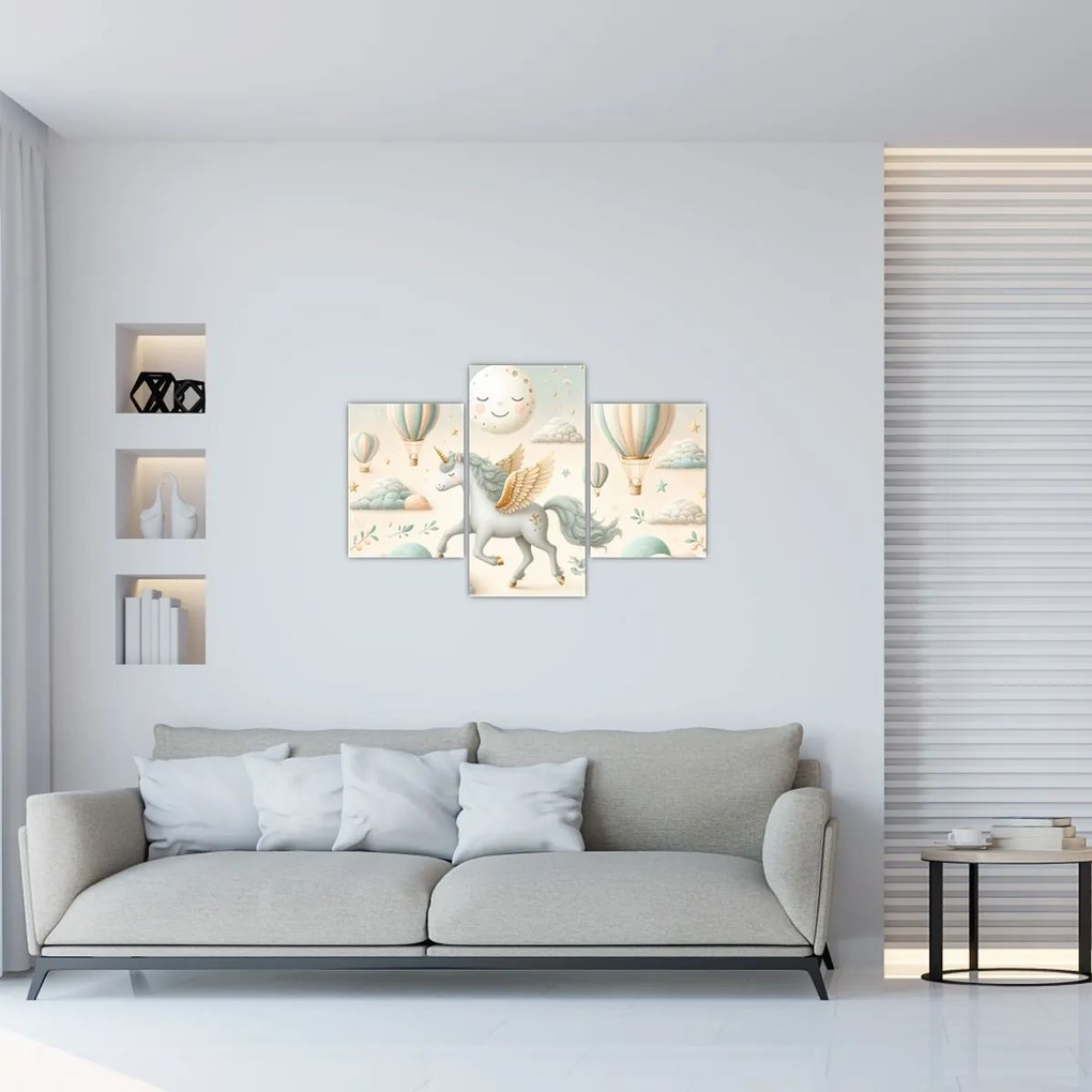 Obraz - Šťastný jednorožec (90x60 cm)