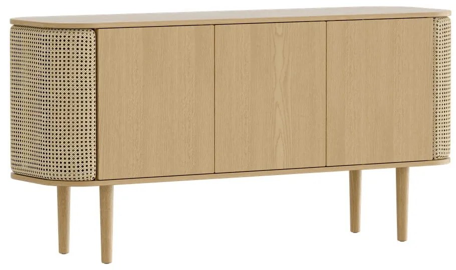 Nízka komoda v dekore duba v prírodnej farbe 150x75 cm Treasures – UMAGE