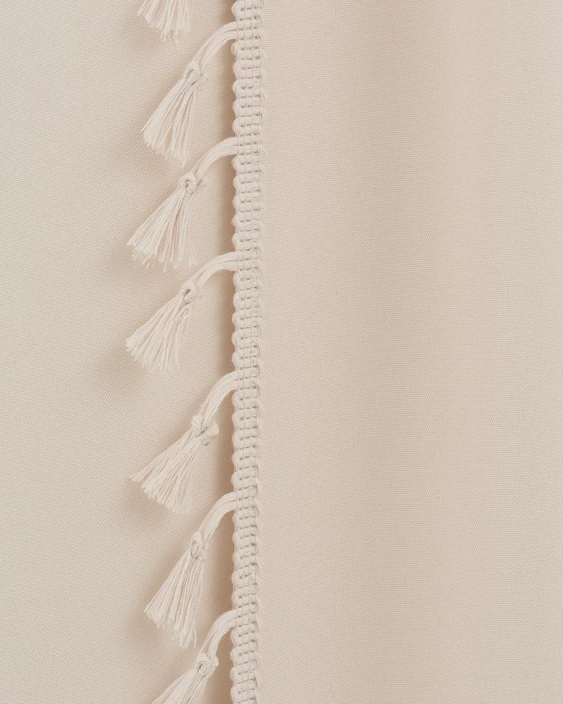 Room99 Hotový záves na krúžkoch so strapcami Lara Jednofarebný Farba: Bielosivá, Veľkosť: 140 x 250 cm