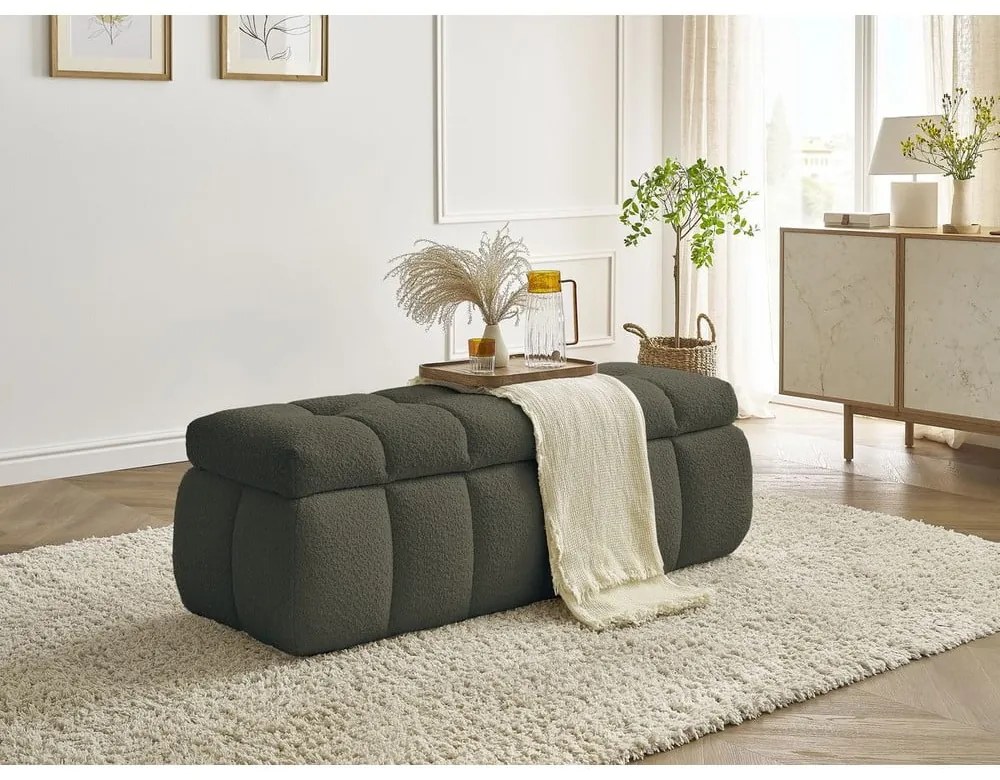 Zelená lavica z textílie buklé Mont Blanc – Bobochic Paris