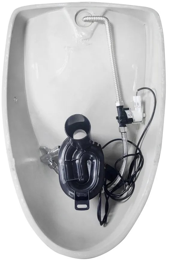 Isvea Isvea, DYNASTY urinál s automatickým splachovačom 6V DC, zakrytý prívod vody, 39x48 cm, 10SZ92001-SENSOR