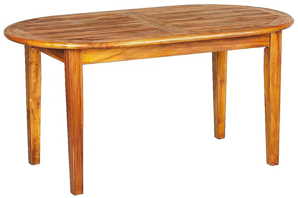 DEOKORK Teakový stôl DANTE 75 × 75 × 78 cm | kruh | 4 nohy