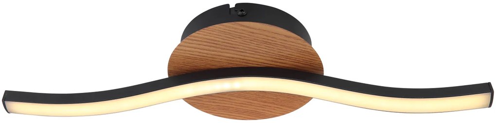 GLOBO Stropné dizajnové LED osvetlenie EVITA, 6W, teplá biela, čiernohnedé