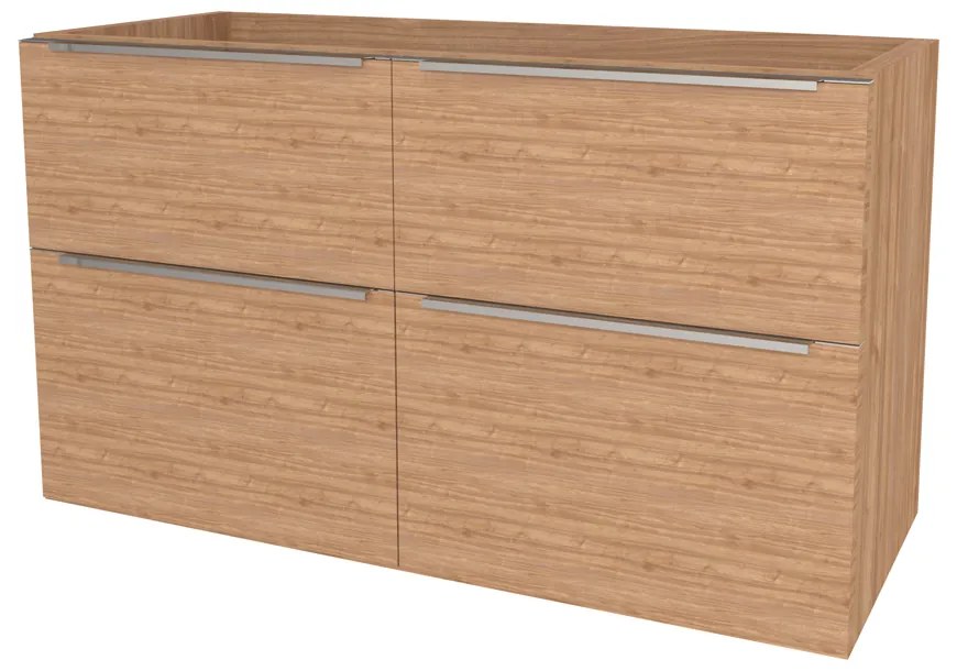 Mereo Mailo, kúpeľňová skrinka 121 cm, chróm madlo, Multidecor, Light Select Walnut, MER-CN593SLSW1