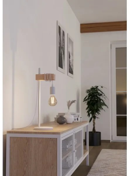 Eglo 33163 - Stolná lampa TOWNSHEND 1xE27/10W/230V