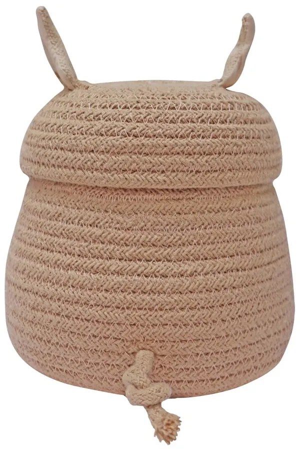 Svetloružový látkový detský kôš na hračky ø 17x15 cm Mini Peggy the Pig – Lorena Canals