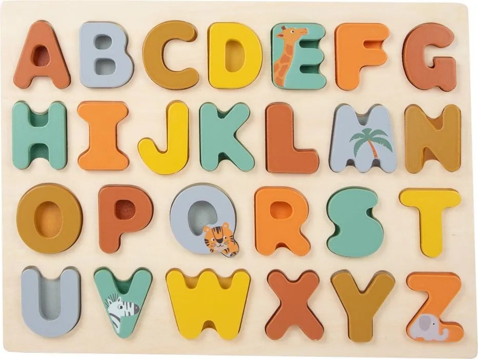 Small Foot Safari abecedné puzzle