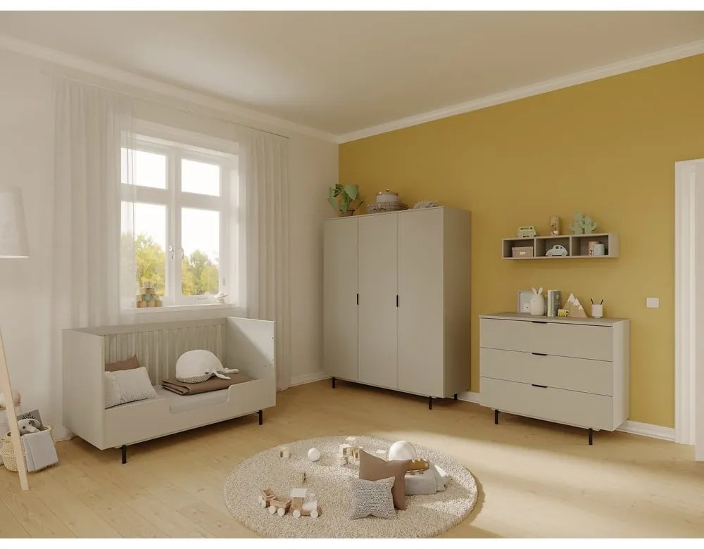 Sivá detská šatníková skriňa 158x190x54 cm Tomino – Germania