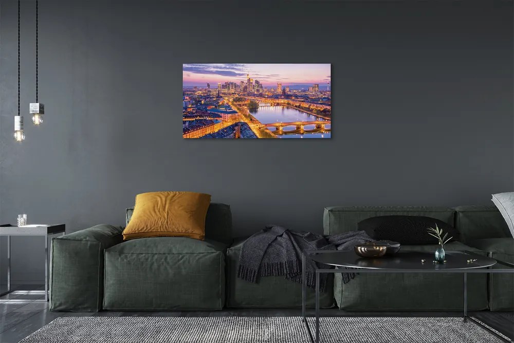 Obraz na plátne Berlín nočné panorama 120x60 cm