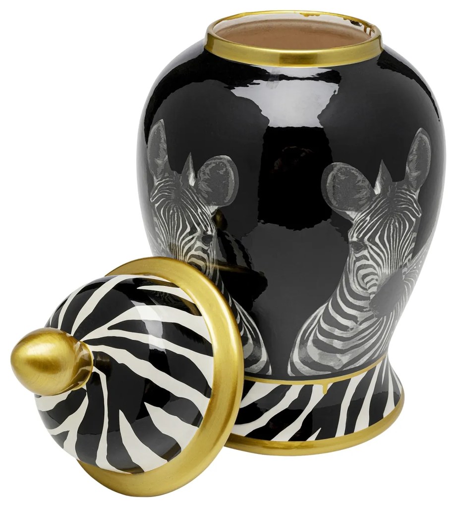 Zebra Face váza bieločierna 46 cm