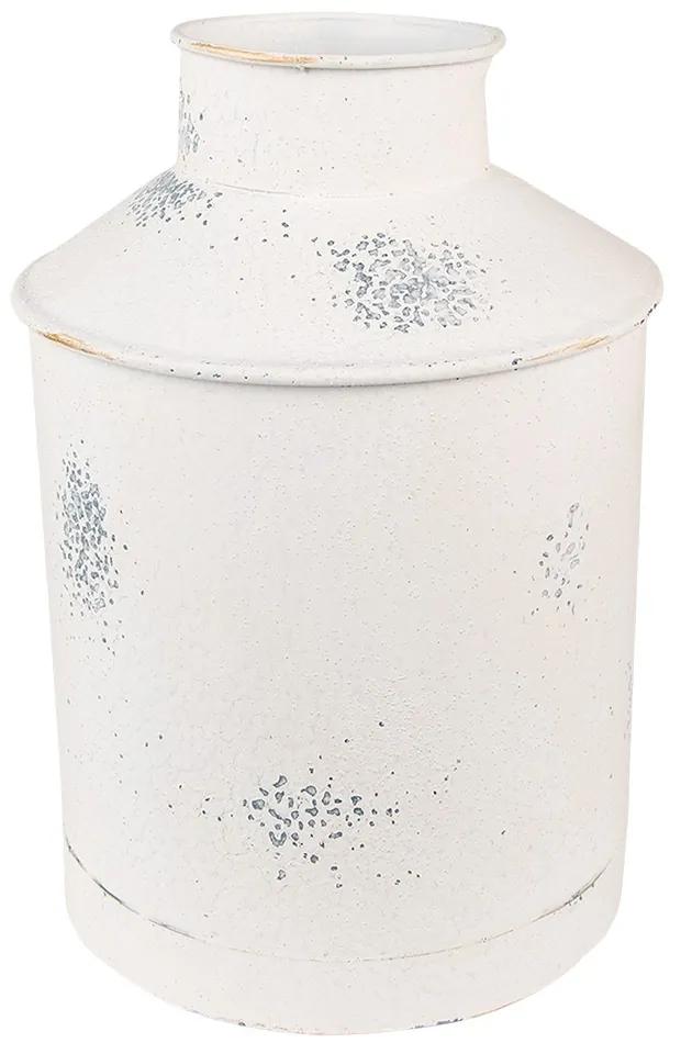 Béžová dekoratívna plechová váza Fun Antique - Ø19*28 cm