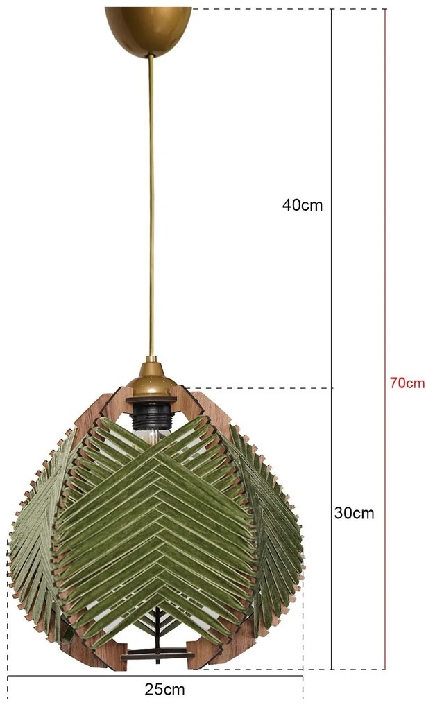 Závěsný lustr YL228 zelený