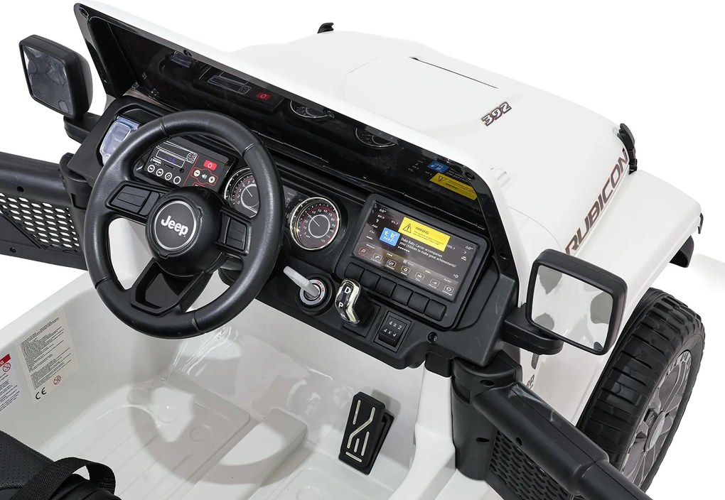 Ramiz Jeep Wrangler Rubicon LIFT elektrické autíčko pre deti biele