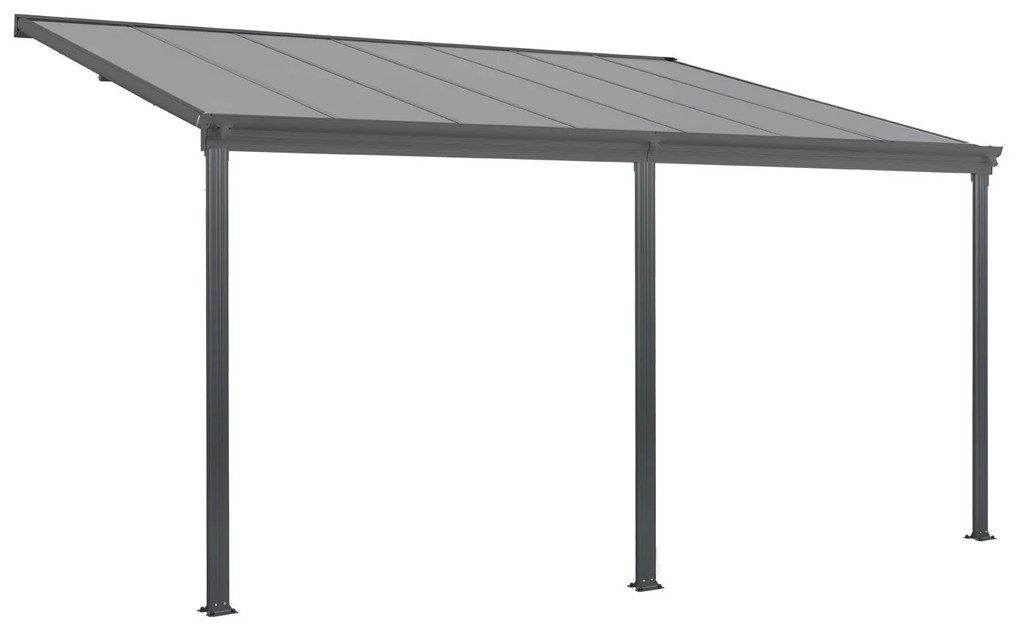 InternetovaZahrada Hliníková pergola Borneo 4x3 m - šedá