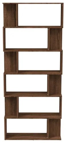 vidaXL Knižnica/priehradka hnedý dub 80x24x192 cm spracované drevo-
