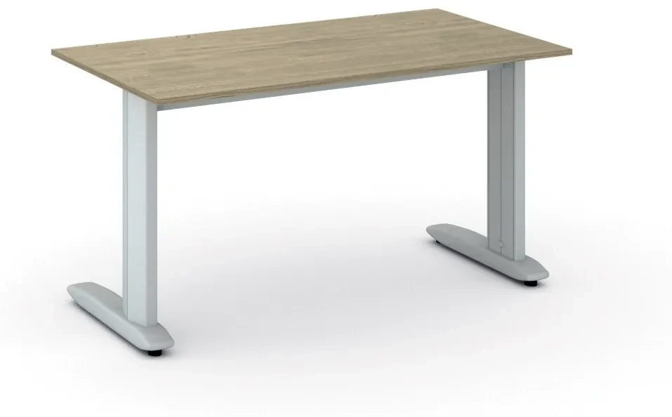 Kancelársky písací stôl PRIMO FLEXIBLE 1400 x 800 mm, dub prírodný