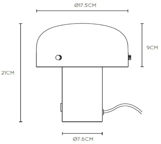 Lucide 05538/01/02 - Stmievateľná stolná lampa TIMON 1xE14/10W/230V pr. 17,5 cm