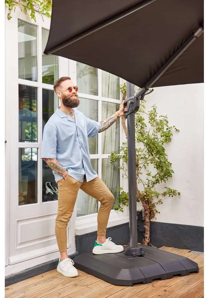 Tmavosivý slnečník ø 300 cm Shadowflex – Hartman