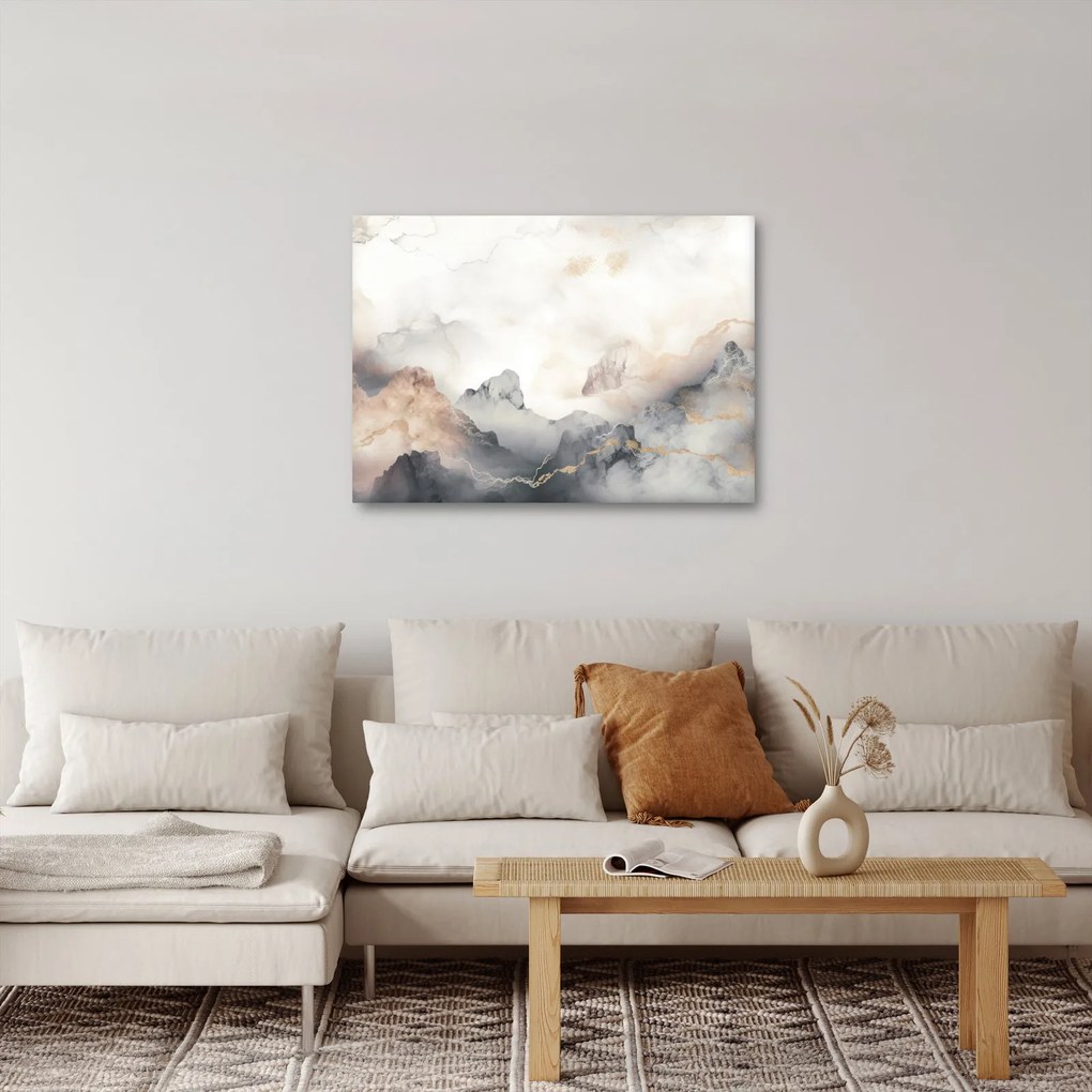 Obraz - Abstrakcia hôr s textúrou mramoru (70x50 cm)