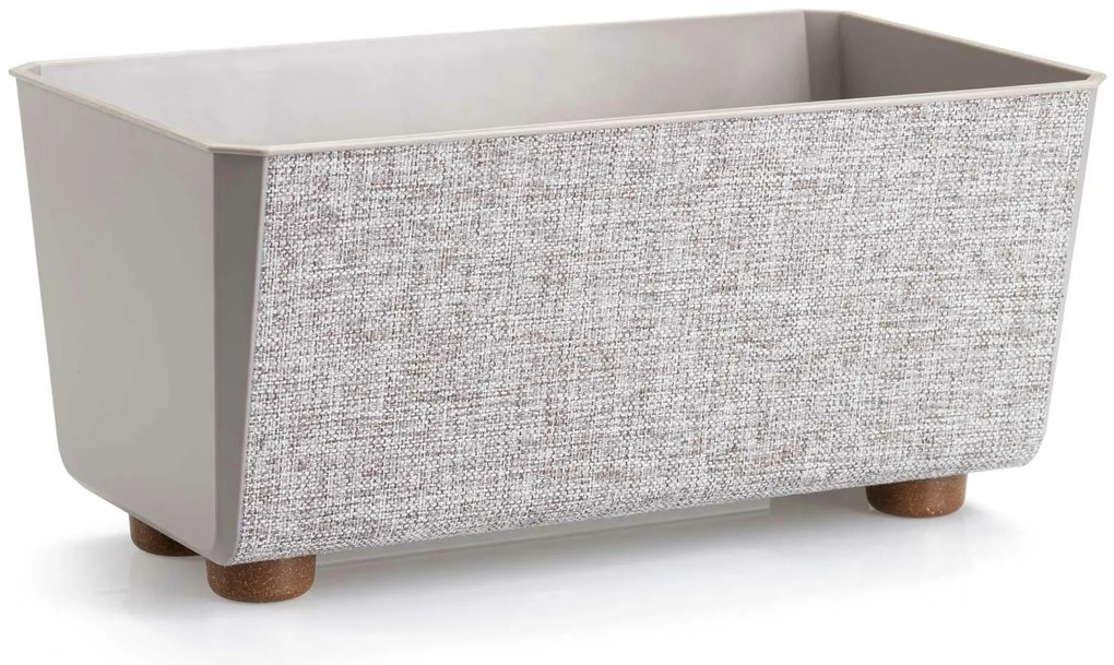 PLASTOVÝ KVETINÁČ SALVIA TX 28,5X17 CM BÉŽOVÁ