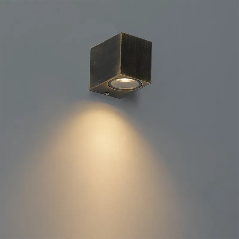 Moderná nástenná lampa starožitné zlato IP44 - Baleno