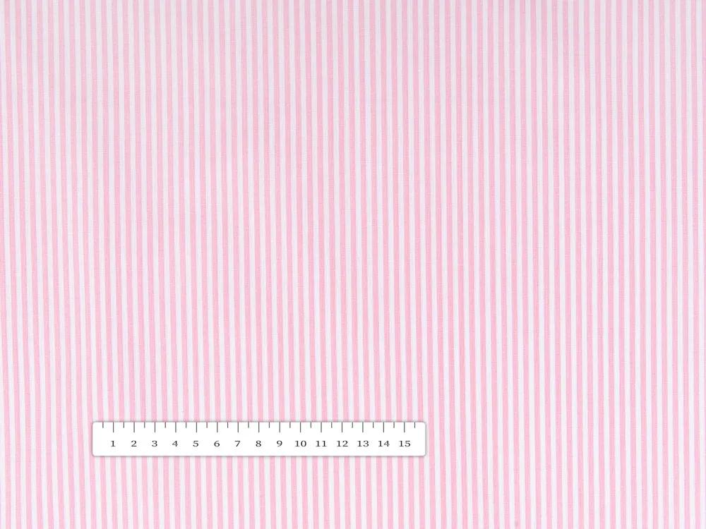 Biante Bavlnená obliečka na vankúš s lemom Sandra SA-255 Ružovo-biele pásiky 30 x 50 cm