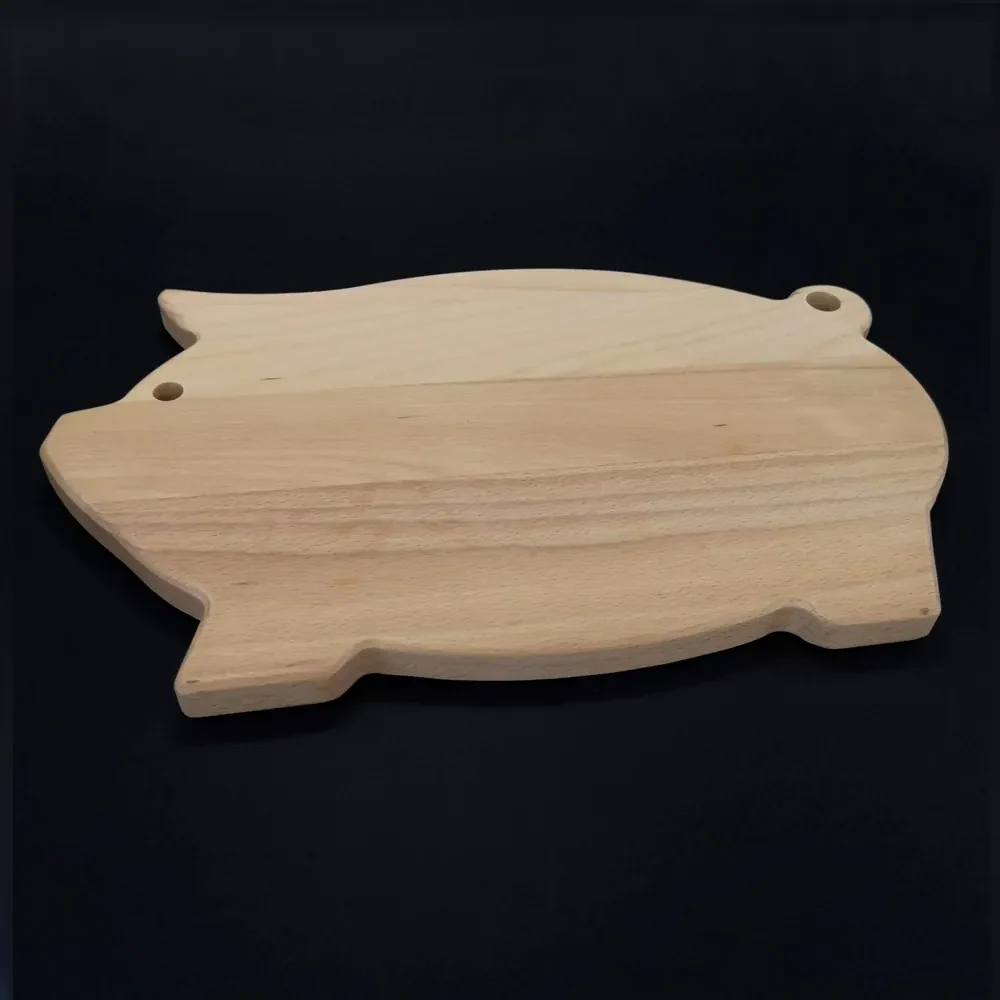 AMADEA Drevená doštička servírovacia v tvare ošípanej, masívne drevo, 36x22x2 cm