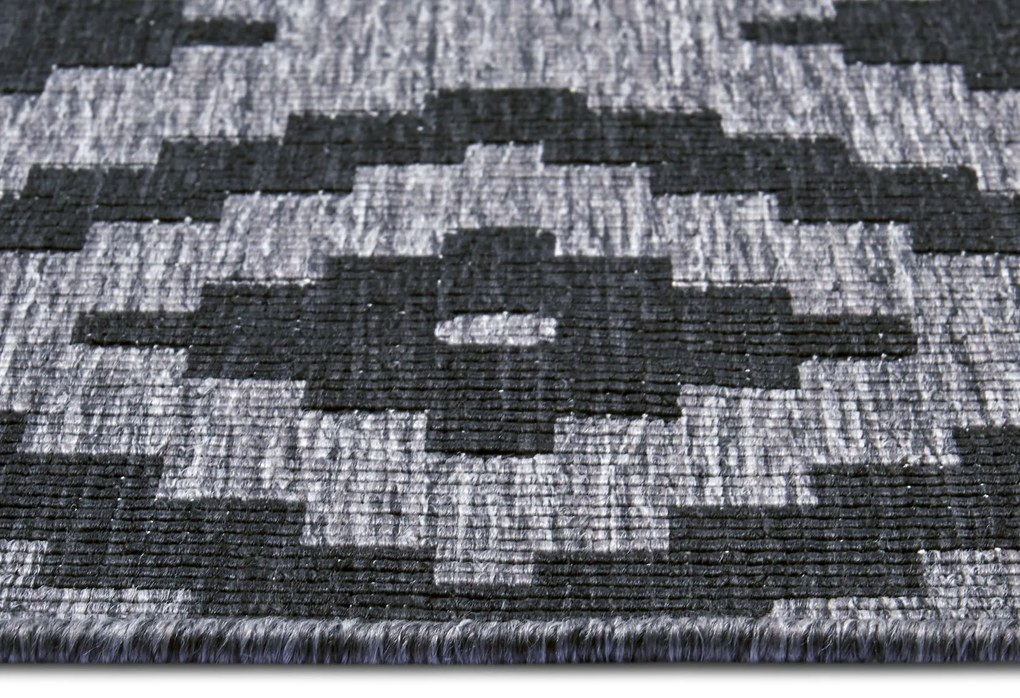 NORTHRUGS - Hanse Home koberce Kusový koberec Twin-Wendeteppiche 105461 Night Silver – na von aj na doma - 80x350 cm