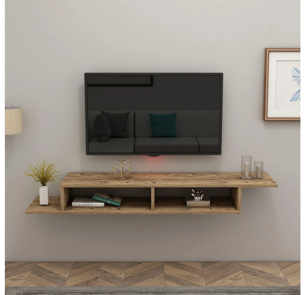 Závesný TV stolík Tuloli (borovica atlantická) . Akcia -16%. Vlastná spoľahlivá doprava až k Vám domov. 1095087