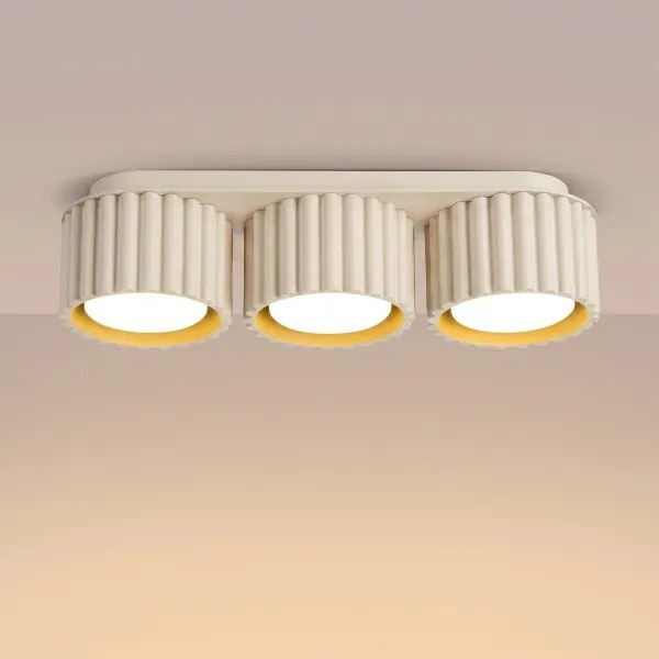 Sollux SL.2630 - Bodové svietidlo AURA 3xGX53/10W/230V krémové