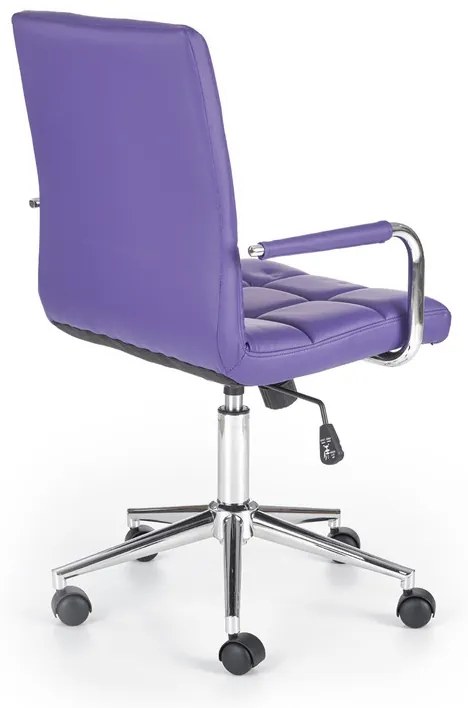 Detská stolička na kolieskach GONZO — ekokoža alebo látka, viac farieb Biela ekokoža