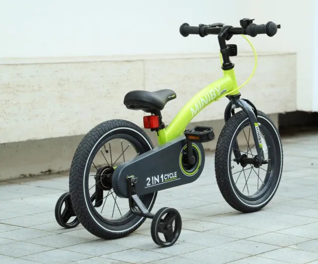 Detský bicykel Miniby 14" zelený
