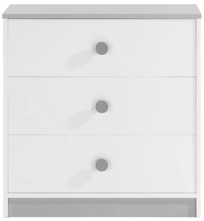 Zásuvková komoda Spencer - biela/šedá