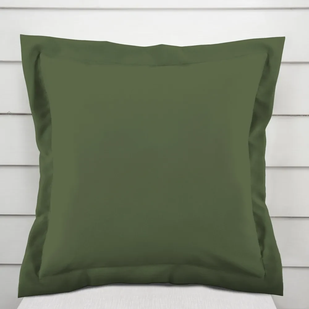 Biante Dekoračná obliečka na vankúš s lemom Rongo RG-081 Tmavá olivovo zelená 50 x 50 cm