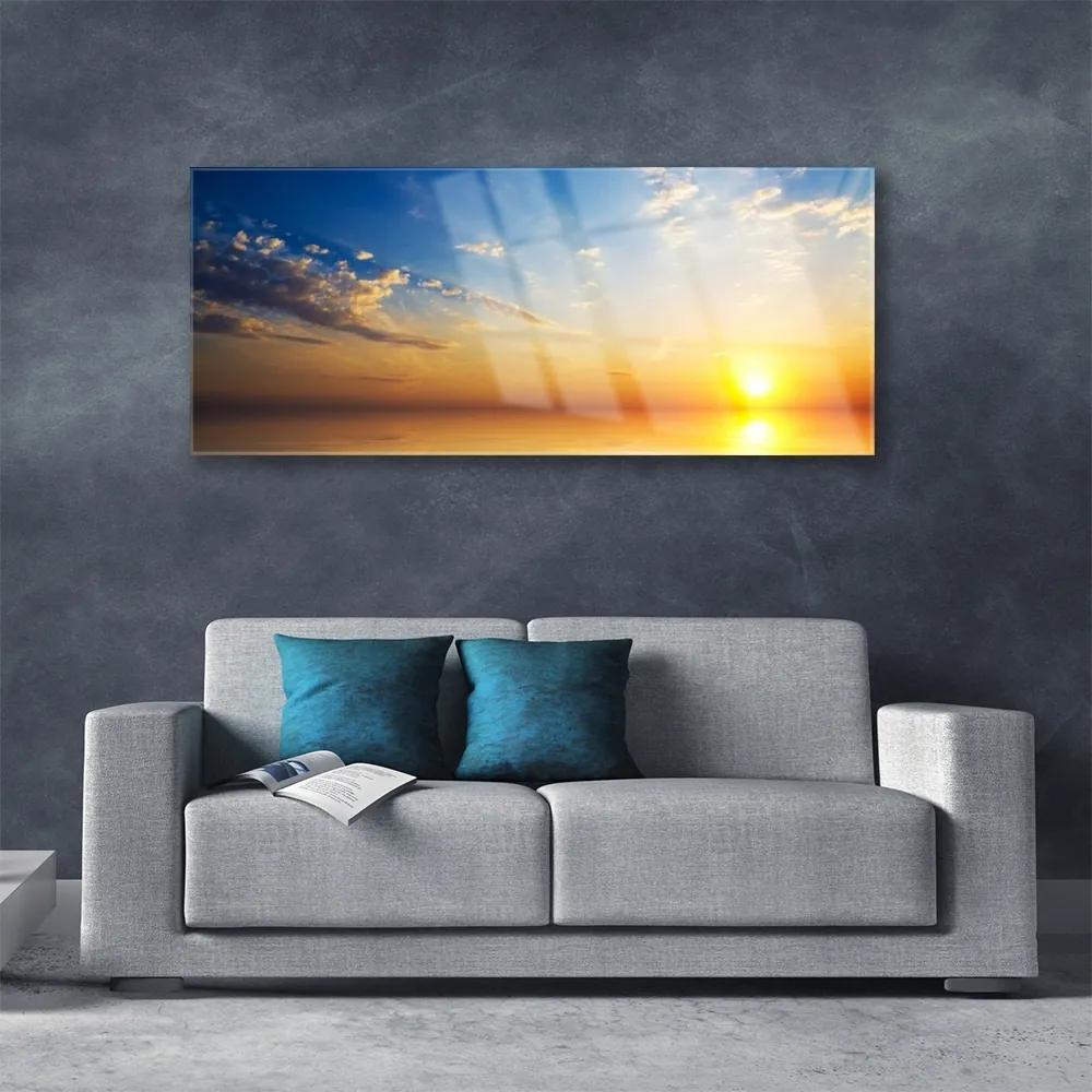 Obraz na akrylátovom skle Východ mraky príroda 125x50 cm