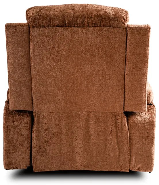 JAKS Masážne kreslo hnedé mikroplyš Box