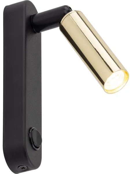Nástenné bodové svietidlo ENZO 1xG9/8W/230V čierna/zlatá