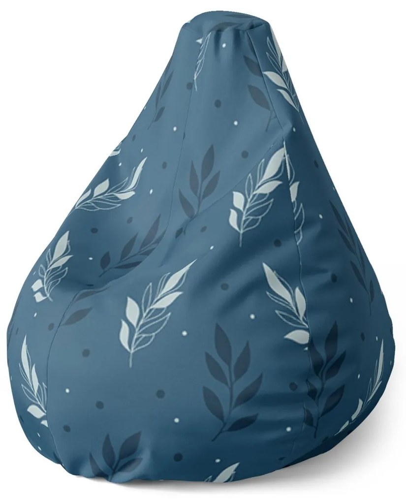 Sablio Sedací vak Pear Modré klásky - 70 x 95 x 15 cm