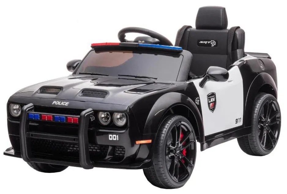 Elektrické autíčko Dodge Challenger Policie 50W/4500 mAh čierno-biele