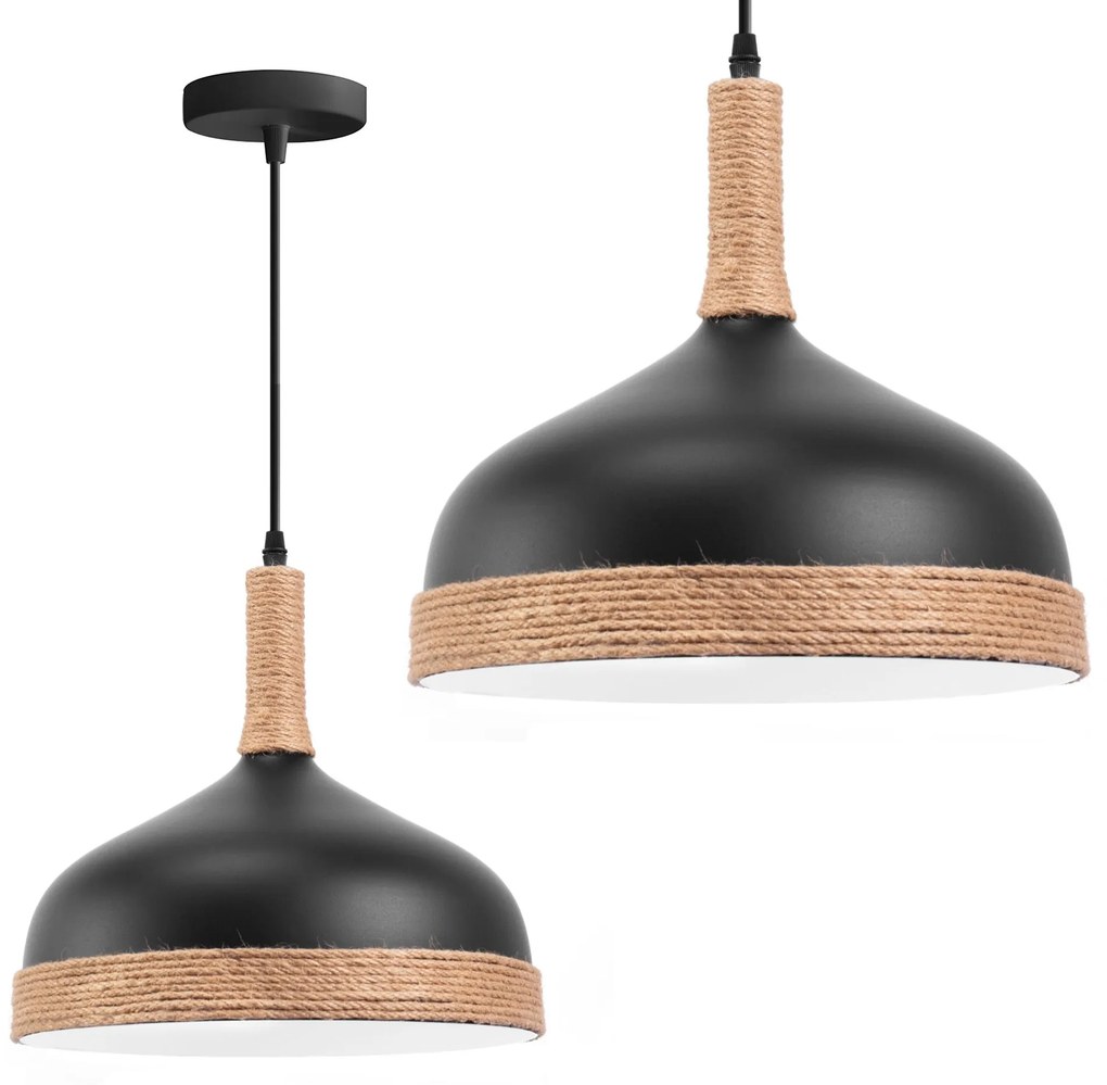 Toolight Toolight, stropné svietidlo 1xE27 APP1421-1CP, čierna-hnedá, OSW-04185