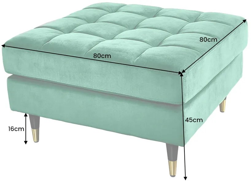 Taburetka Velvet Cozy 80cm smaragdovo zelená zamat