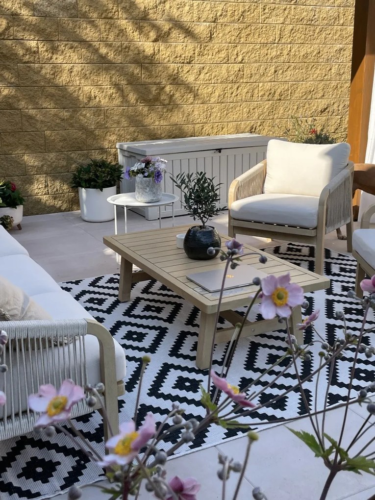 Hanse Home, Kusový koberec Twin-Wendeteppiche 103129 schwarz creme – na von aj na doma, 160x230, čiernobiela, chodba / predsieň