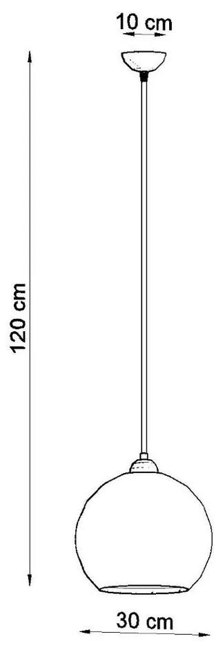 Biele závesné svietidlo so skleneným tienidlom ø 30 cm Bilbao – Sollux