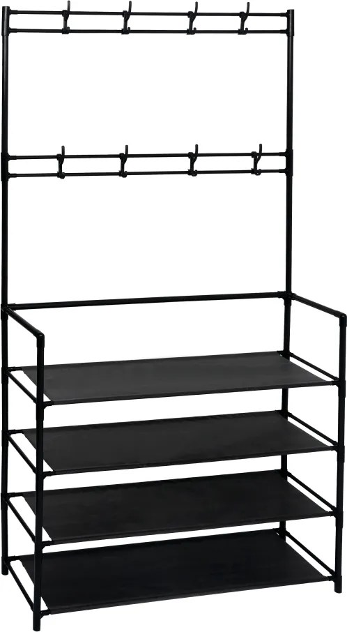 Vešiak so skrinkou na topánky TARAS, čierna