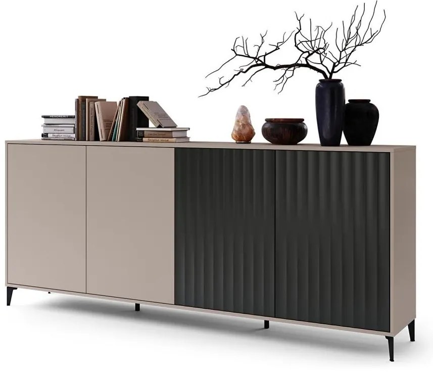 Komoda RONJA taupe/čierna