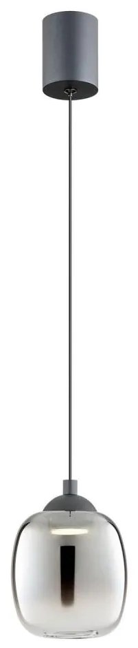 Redo 01-3486 - LED luster na lanku KHADI LED/6W/230V CRI90 pr.12 cm čierna/dymová