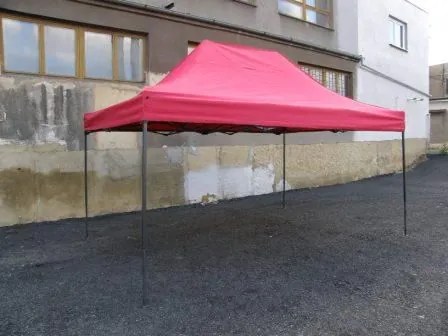 Záhradný párty stan DELUXE nožnicový - 3 x 4,5 m červená