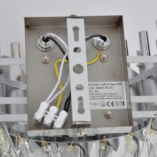 Brilagi - Nástenné svietidlo ECLIPSE 2xE14/10W/230V strieborné