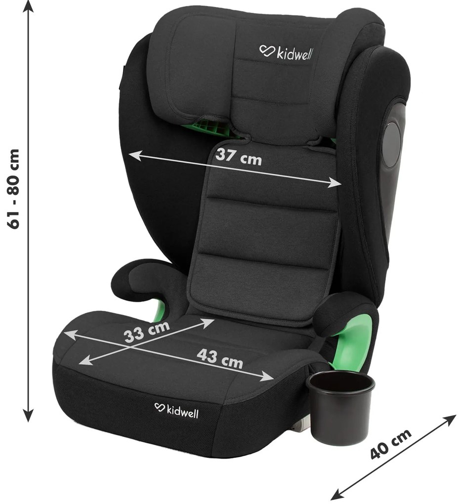 Detská autosedačka Kidwell WESTON Grey/Black